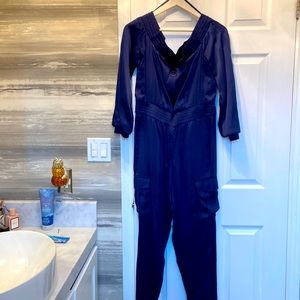 BCBG brand small size navy satin lined jumper beautify